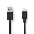 USB-C 3.1 plug - USB-A plug cable 1m Black