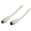 RF extension wire IEC straight plug - socket 15m White