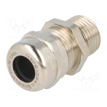 Cable gland with long thread M16 IP68 Mat brass 4.5...10 mm
