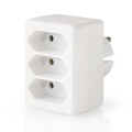 Plug wall tap to 3 Outlet sockets splitter