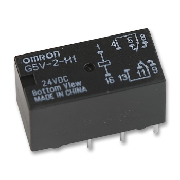 OMRON - G5V-2-H1 24DC - Signal Relay, 24 VDC, DPDT, 1 A, G5V-2 Series, Through Hole, Non Latching