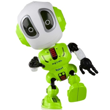 Robot doll, repeats words, application management on the phone