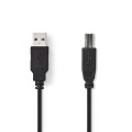USB A-B 2.0 кабель 2м для принтера Чёрный