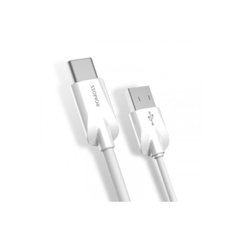 USB 3.0 A - USB-C kaabel 1m Valge Quickcharge Romoss