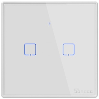 Sonoff T2 Wifi сенсорная панель выключателя, 2 канала + RF пульт управления