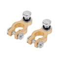 Car battery terminal 2pcs gold-plated, connection with M8 bolt
