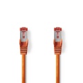 CAT6 Patch Сетевой интернет кабель 50см,  S/FTP gigabit LSZH PiMF, экранированный, Оранжевый