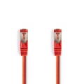 CAT6 Patch ethernet cable 50cm,  S/FTP gigabit LSZH PiMF, shielded, Red