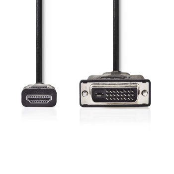 HDMI штекер DVI-D штекер 10m видео кабель-переходник Чёрный