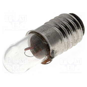Lamp E5,5; 6VDC; 50mA; Bulb: cylindrica