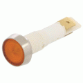 Indicator lamp, LED 12VDC d=15.5/10mm h=60mm Yellow