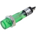 Indicator lamp, 12V d=7.5mm h=32.8/5.5mm Green
