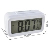 Table clock,calendar and temperature, White 3xAAA