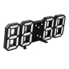 Digital watch with large white numbers, Black