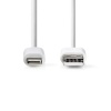 USB 2.0 - Apple Lightning kaabel 2m, Valge MFI