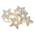 Рождественские лампочки огни "бумажные звездочки" 10шт 2*AA