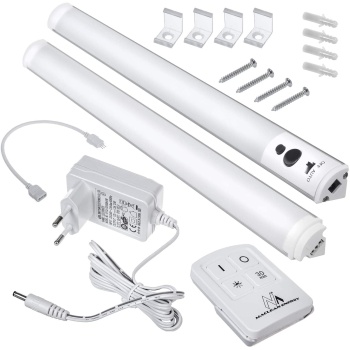 LED light fixture SET 2x3W cool white 31cm White RC