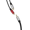 3.5mm stereo plug-2 RCA plug cable 2m Alumiinium