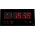 Digital wall clock, day of month and thermometer