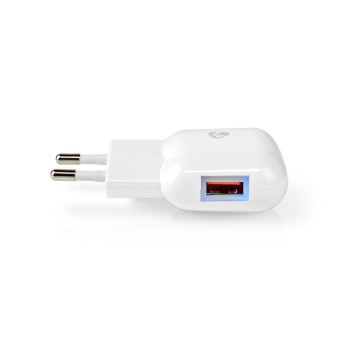Toiteadapter laadija USB QC3.0 USB 2.4A 18W Valge