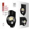 LED COB 3W light + motion sensor 3xAA Black