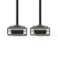 DVI-D dual link video cable 2m M/M ferrite Black
