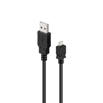 USB-A штекер - USB micro B 2.0 штекер кабель 2м Чёрный