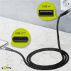USB-C to USB-A Textile cable with metal plugs 1m 3A