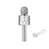 Karaoke mikrofon hõbedane 5W 1800mAh akuga USB 33-143