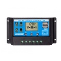 Solar Charge Controller Solar Panel Battery Intelligent Regulator LCD 10A 12V/24V USB