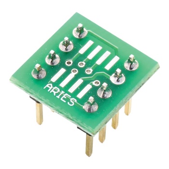 ARIES - LCQT-SOIC8-8 - IC Adapter, 8-SOIC to 8-DIP, 2.54mm Pitch Spacing, 7.62mm Row Pitch, Correct-A-Chip Series