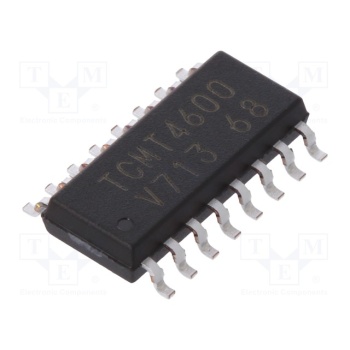 Optron TCMT4600 SMD Channels 4; Out transistor; Uinsul: 3.75kV