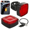 For bicycle / bag / briefcase Rear LED flashlight with vibration sensor USB 3.7V 450mAh Li-ion