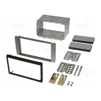 Ford Radio mounting frame 2 DIN Silver