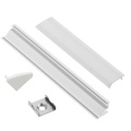 Set 2m corner profile, frosted "glass" for LED strip White