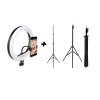 Streaming equipment Phone tripod with 12" ring lamp 160LED 110cm