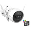 EZVIZ C3X Уличная камера с цветной ночной съемкой 2MP, 2.8mm, IR Wi-Fi & Rj45 + 64GB MicroSD