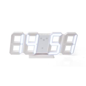 Digital led clock, White