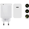 Toiteadapter laadija USB-C Power Delivery 25W 3A, valge, plug-in