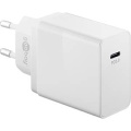 Toiteadapter laadija USB-C Power Delivery PD, 25W 3A, valge, plug-in