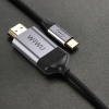 USB-C pistik - HDMI pistik kaabel 2m hall rästik