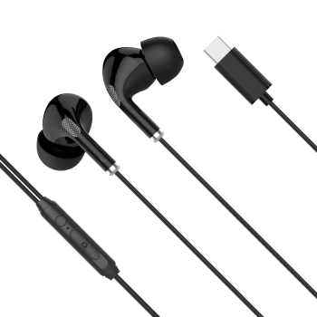Väiksed kõrvaklapid mikrofon USB-C K&M Mustad