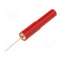 Stylus for multimeter needle tip 0.6 mm 70V 1A socket 4 mm Red