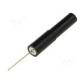 Stylus for multimeter needle tip 0.6 mm 70V 1A socket 4 mm Black