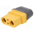 Plug DC supply XT90 female PIN: 4 for cable soldered