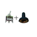 Toggle switch 10A 250V (ON)-OFF-(ON) + protective gum