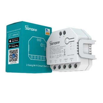 Sonoff Dual R3 Lite 230V 15A на 2 канала Wi-Fi реле беспроводной включатель выключатель