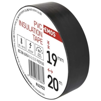 Isoleerpael must 19mm*20m 0.13mm PVC