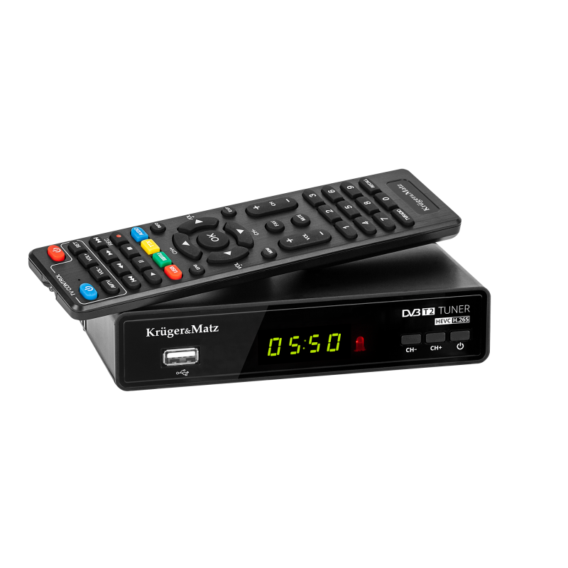 Italdos Digitaler Terrestrischer Decoder DVB-T2 H.265/HEVC 10-bit HD 1080P USB HDMI Scart TV Receiver konform mit Neuem Standard 