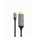 USB-C pistik -> HDMI pistik kaabel 2m hall rästik 4K@60Hz